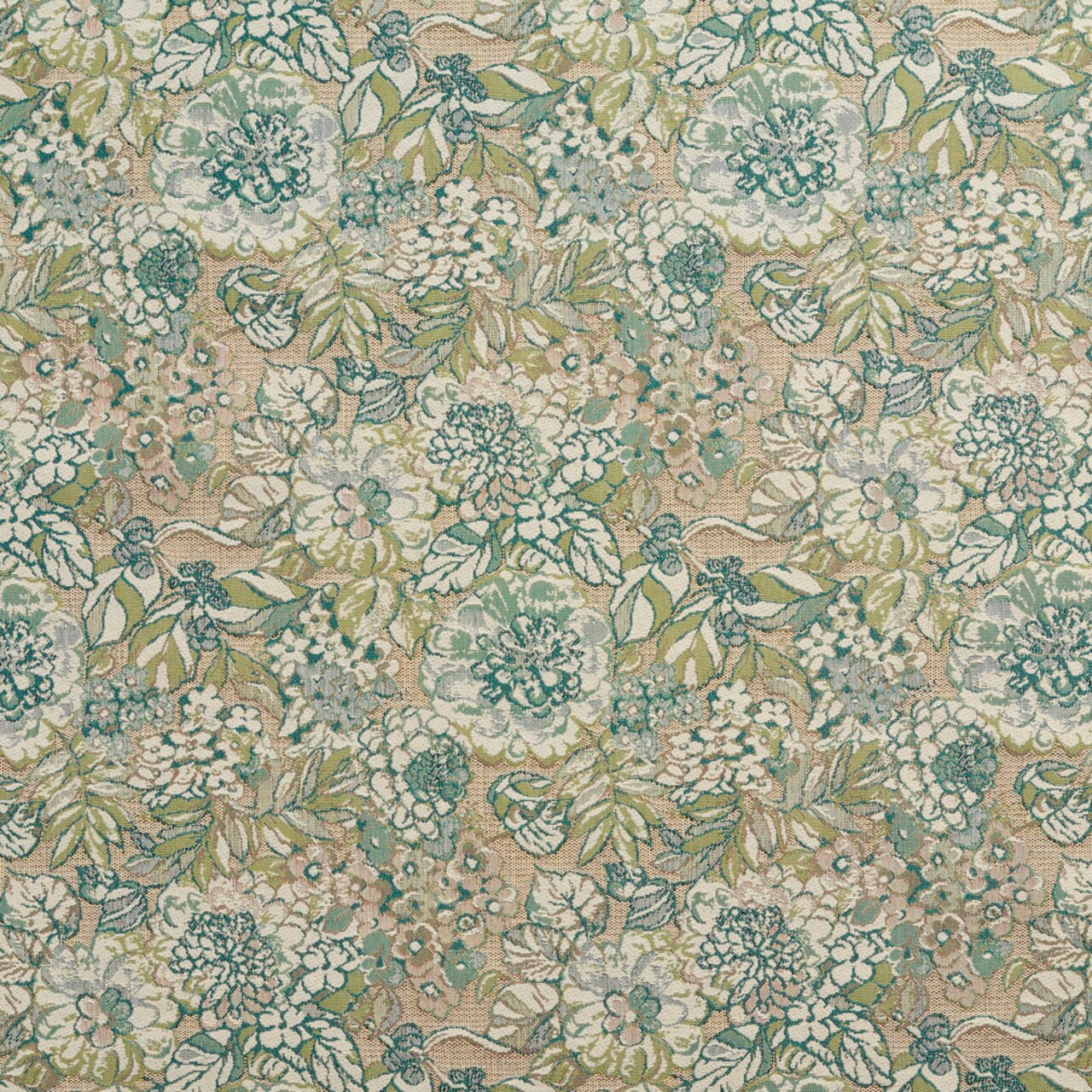 Upholstery Fabric - Aqua & Teal,Green Floral Upholstery Fabric 54 Inches"